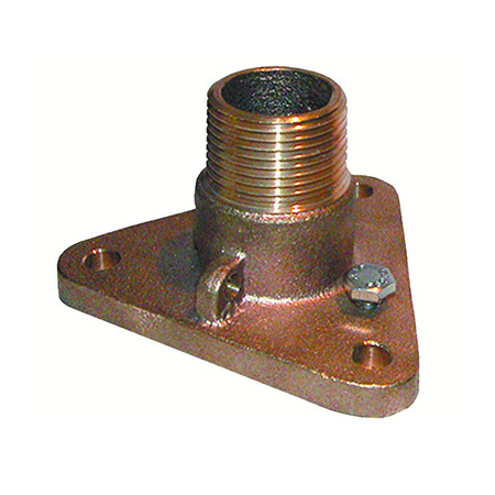 GROCO 3/4" Bronze NPS to NPT Flange Adapter IBVF-750